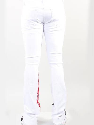Cooper 9 - Wholesale Jeans - Men's - 506 Bandanna Stack Jeans White2