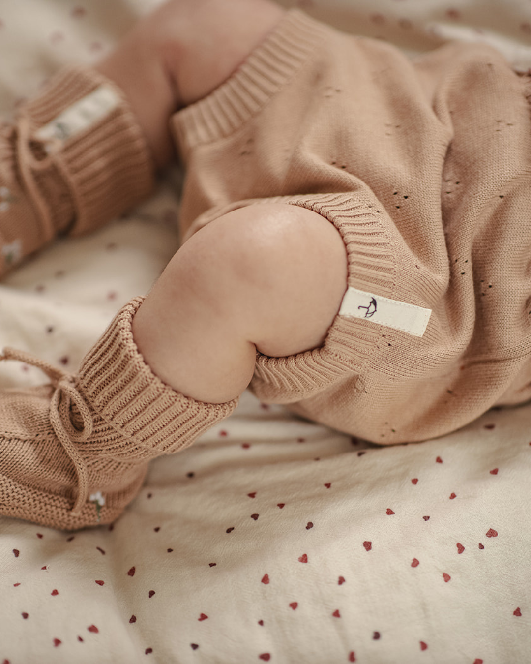 Saga Copenhagen - Vente Bottines – bébé - Chaussons - Coton biologique - Tricotés - Nude & Broderie4