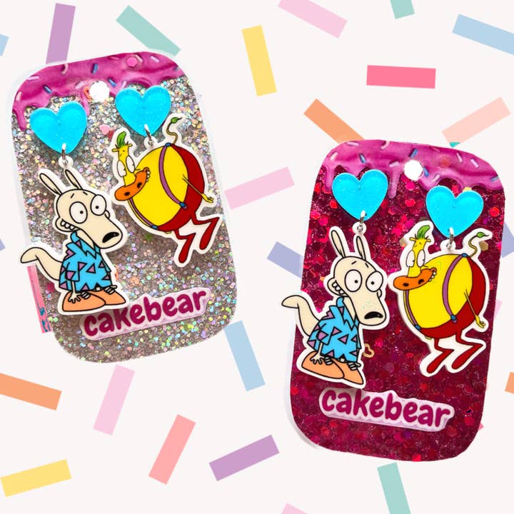 Rocko's Modern Life 90s Cartoon TV Show Earrings for wholesale by Cakebear