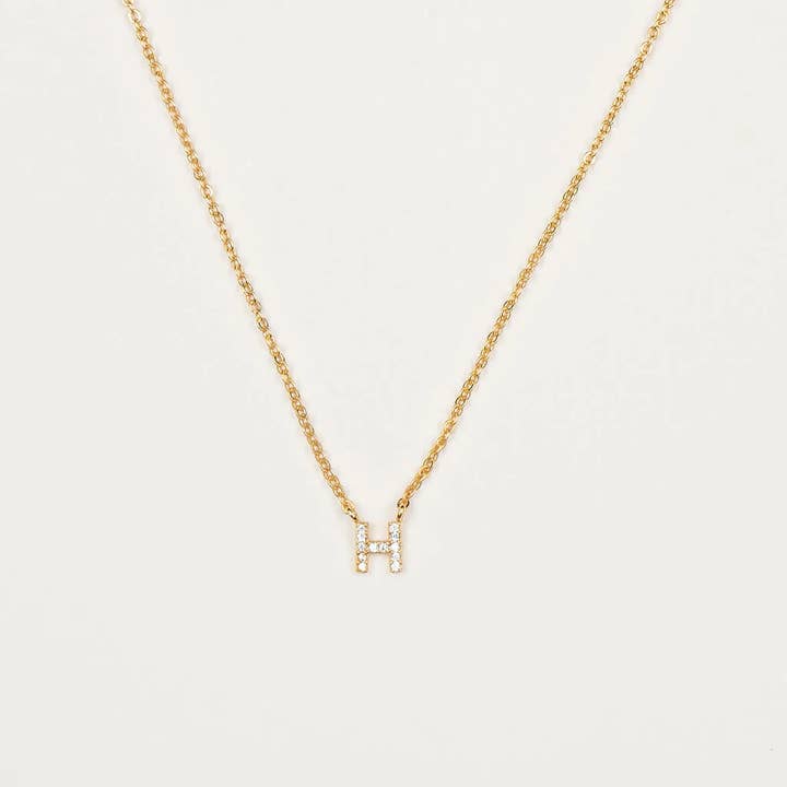 Brenda Grands Jewelry - Wholesale Jewelry Set - 18K Gold Dainty Shiny Initial Necklace - Set of 1619