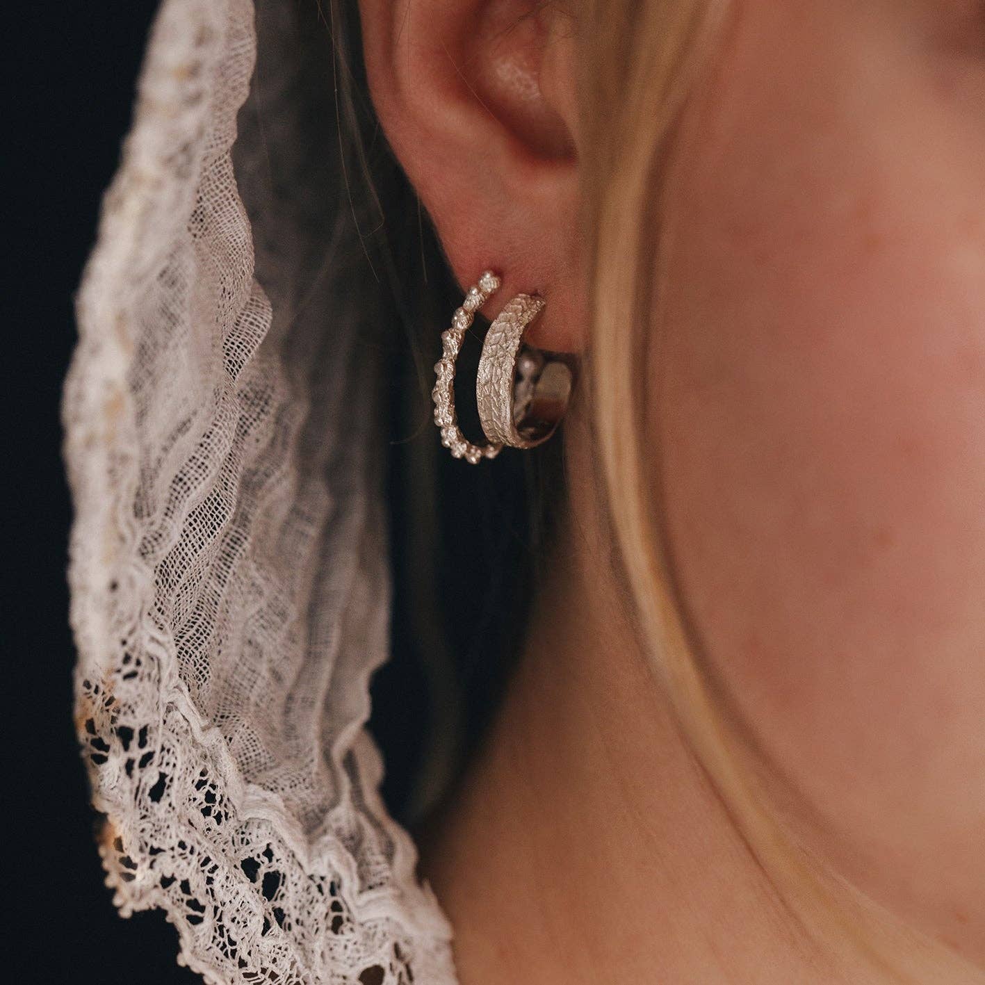 Hester Zagt Sieraden - Wholesale Dangle Earrings - Silver earrings – inspired by fine lacework2