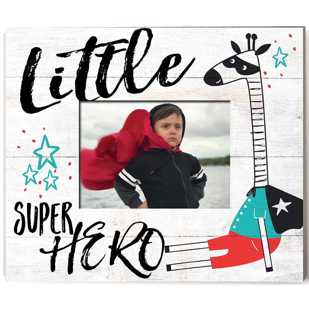 Kindred Hearts - Wholesale Picture Frame - Kids & Baby - Little Superhero Weathered Slat Photo Frame0