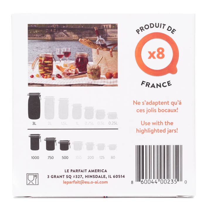 Le Parfait - Vente Boîtes de conservation - Joints en caoutchouc pour Super Jars et Super Terrines5