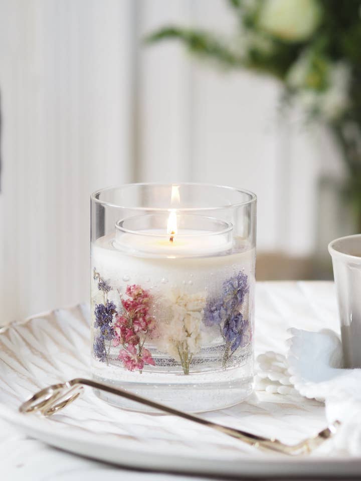 Wild Plum & Rhubarb Botanical Candle for wholesale by Samalanah Collection