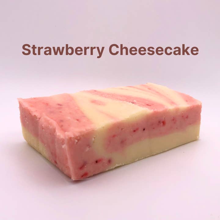Nick's Wicked Tasty Fudge LLC - Wholesale Fudge - Strawberry Cheesecake Fudge (1/4 lb Wrap)