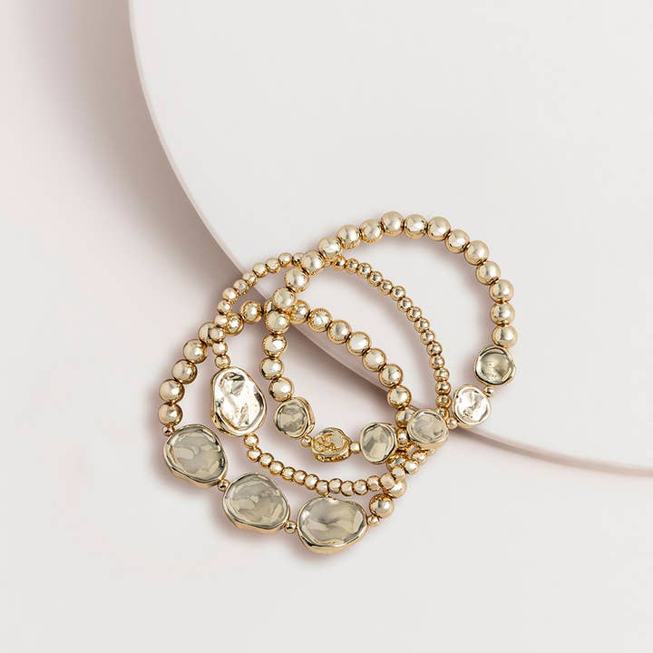 Nugget Stretch Bracelet Set for wholesale by Super Amazing