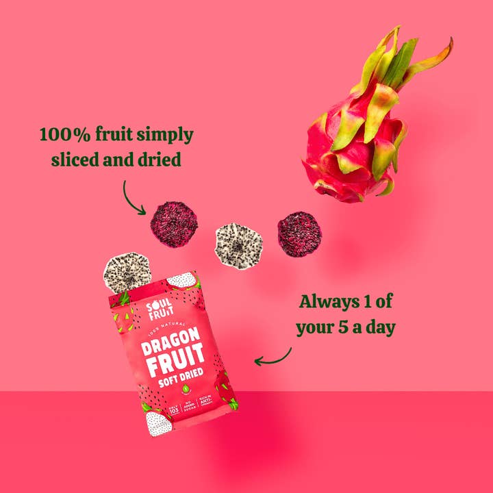 Soul Fruit – wholesale Torkad frukt – Mjukt torkad drakfrukt – 10 x 30 g1