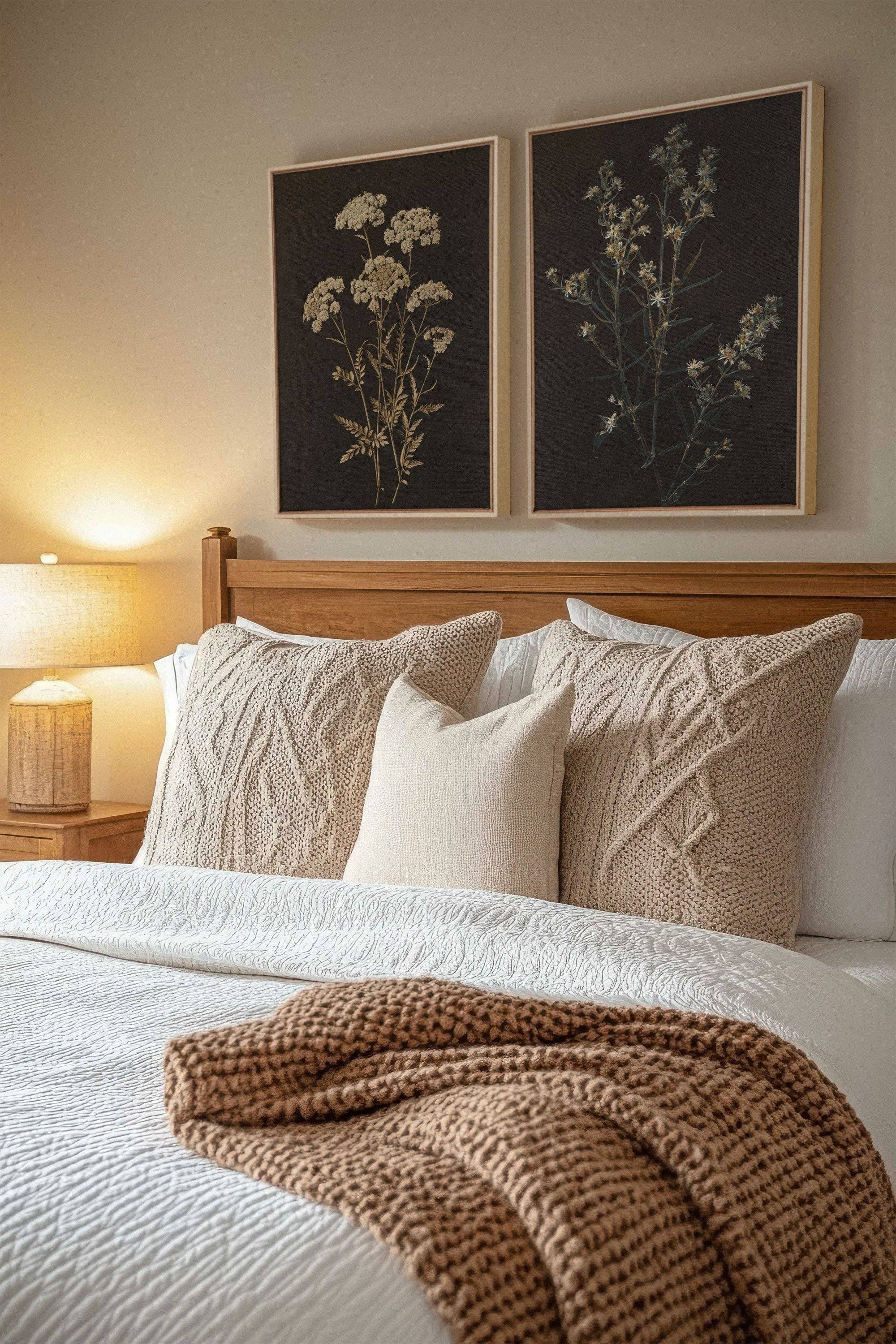 Oleka Canvas - Vente Set d'éléments de galerie photo - DUO FLEURS PRÉCIEUSES, oeuvre sur toile imprimée3