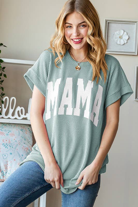 HEIMISH – wholesale Tunic – Women’s – ET7523-10 SOLID RIBBED LETTERING TOP8