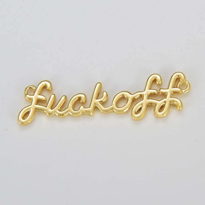 Beads Creation - Wholesale Individual Charm/Pendant - Fuck Off Charm for Necklace Bracelet Link Connector, CN428
