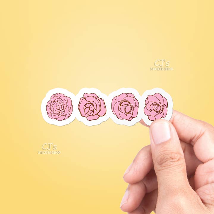 Rosa rosor klistermärke vinyl dekal för wholesale av CJ's Sticker Shop