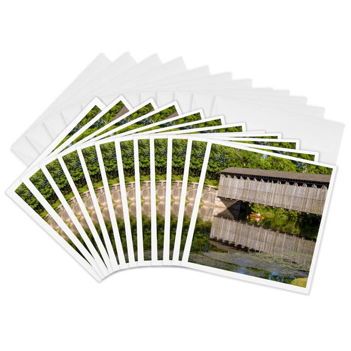 3dRose, Fallasburg Covered Bridge, Grand Rapids, Michigan, USA, Greeting Card for wholesale by 3dRose