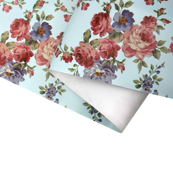 LA Ribbons Wholesale - Wholesale Wrapping Paper Roll - 30" x 10' Wrapping Paper | Blue Floral
4
