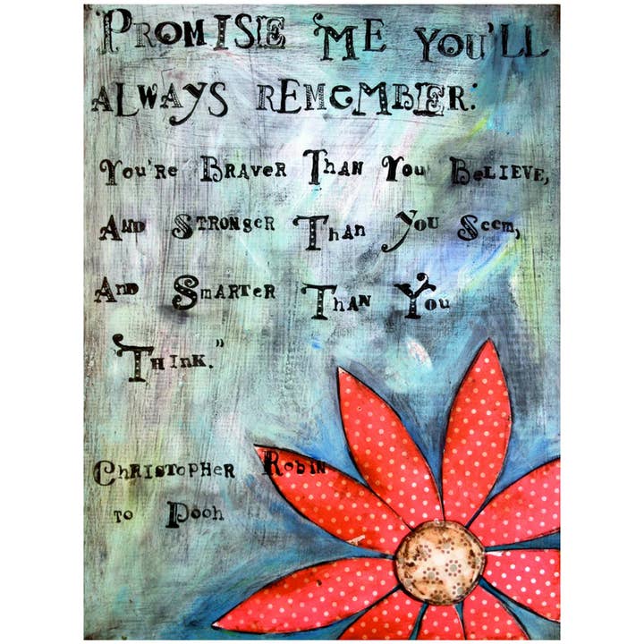 'Promise Me You'll Always Remember' Pooh Painting for wholesale by The Art of Kristen Feighery