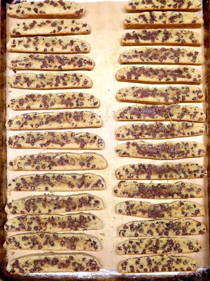 GF + Vegan Chocolate Chip Biscotti 1lb Bulk for wholesale by Sweet Eats