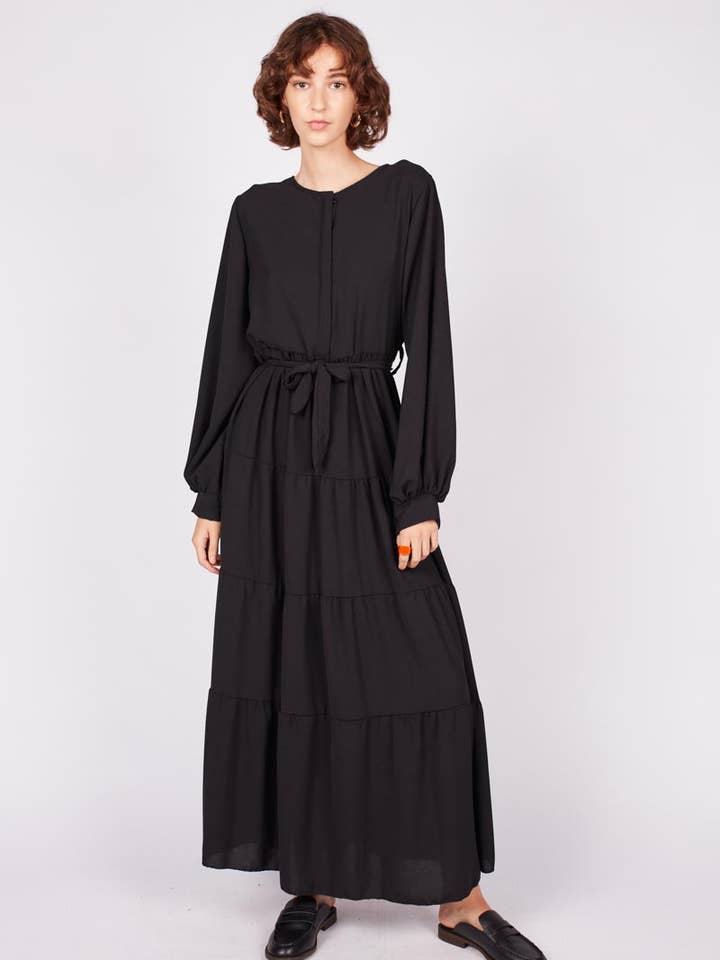 Paneled Long Dress for wholesale by Dioxide