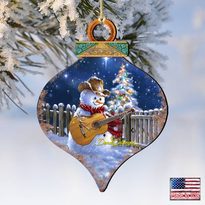 Guitarra Ornament Snowman by D.Gelsinger por atacado de Designocracy