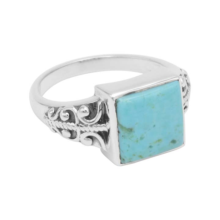 Authentic Arizona Turquoise Ring 925 Silver Gemstone Jewelry for wholesale by Jay Jools