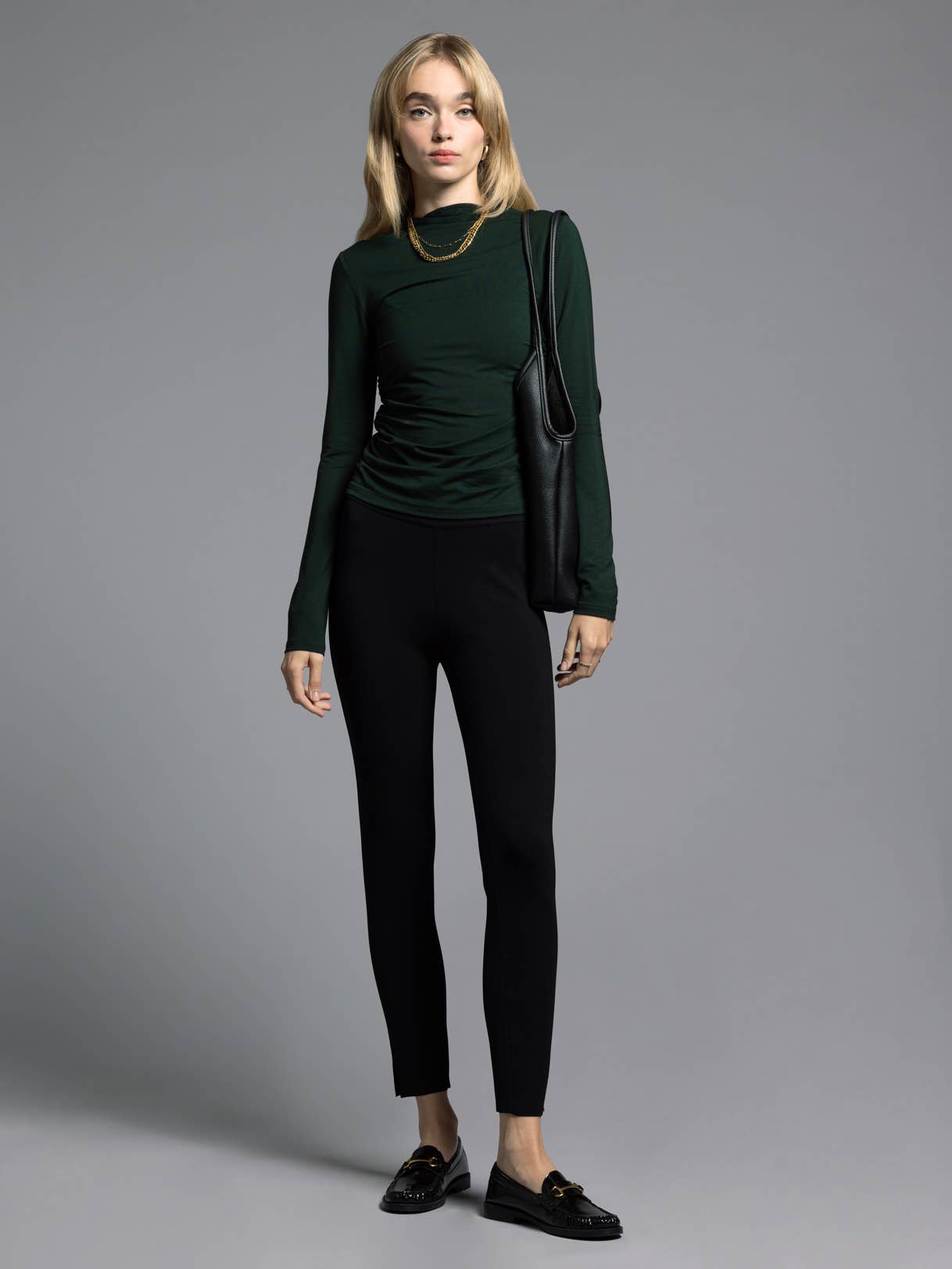 Weekend Los Angeles - Wholesale Knit Top - Women's - Ruched Long Sleeve Top - ROSE TOP14