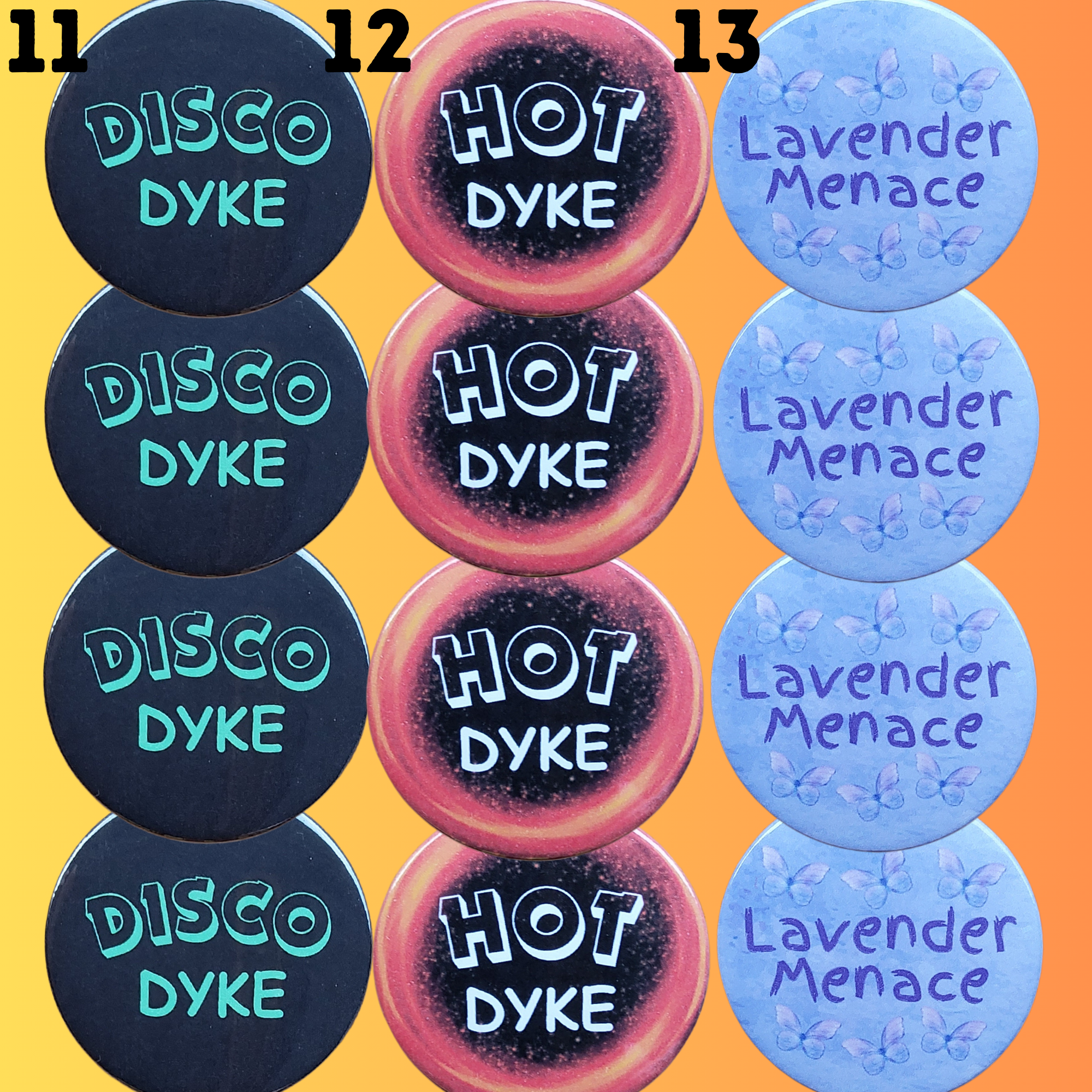 sent with Pride - Vente Épinglettes/boutons - Badges lesbiens Badges à épingles Pride Lesbian Pin Badges5