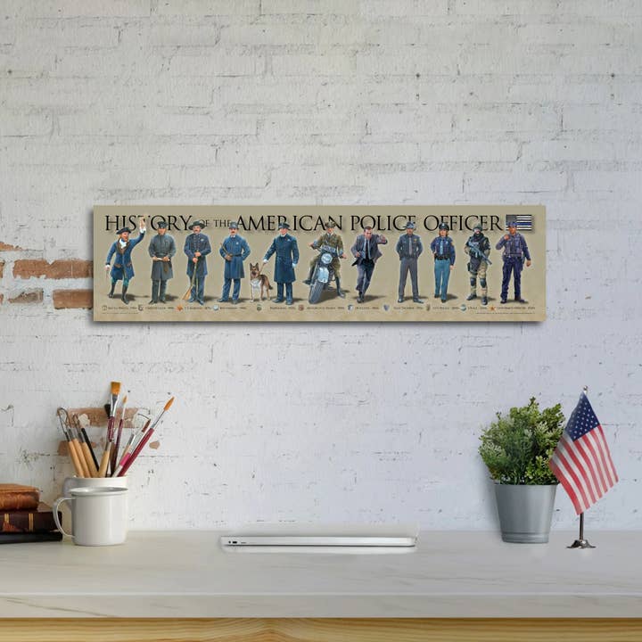 History America - Wholesale Art Print - History of the American Police Officer - Unframed 6" x 24"1