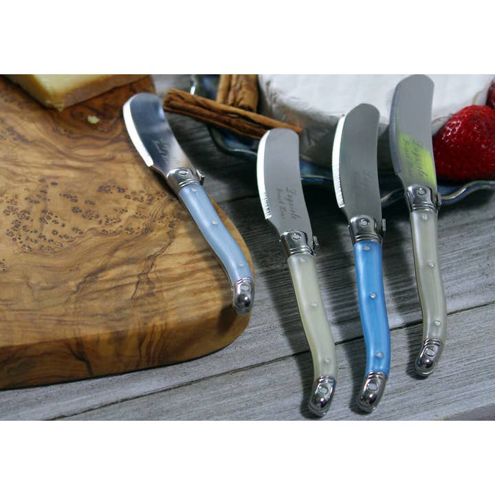 French Home - Wholesale Cheese Spreader - Laguiole 4-Piece Spreader Set with Two-Tone Handles2