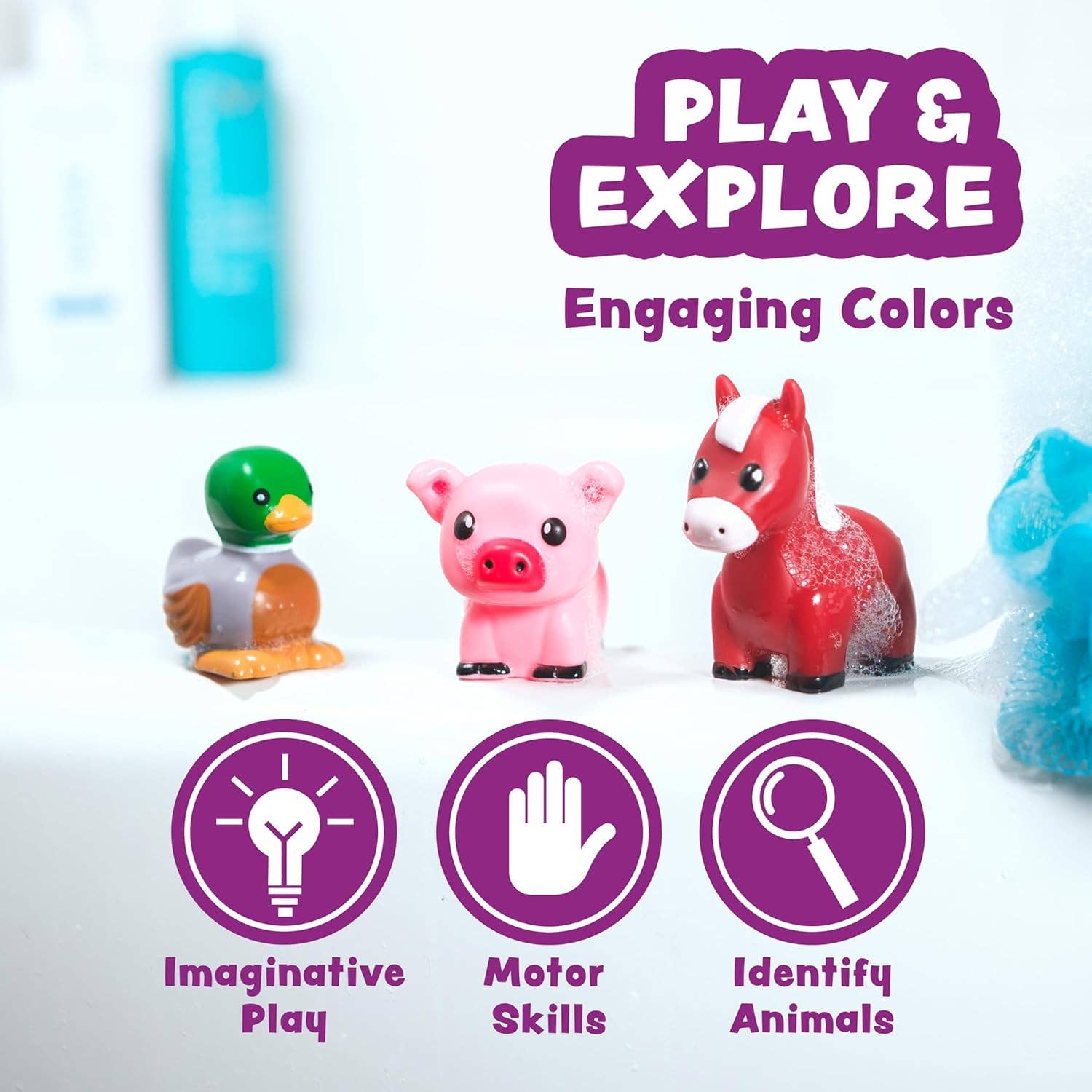 Tub Works LLC - Wholesale Bath Toy - Baby - Tub Works® Barnyard™ Mold Free Bath Toys, 6 Pack6