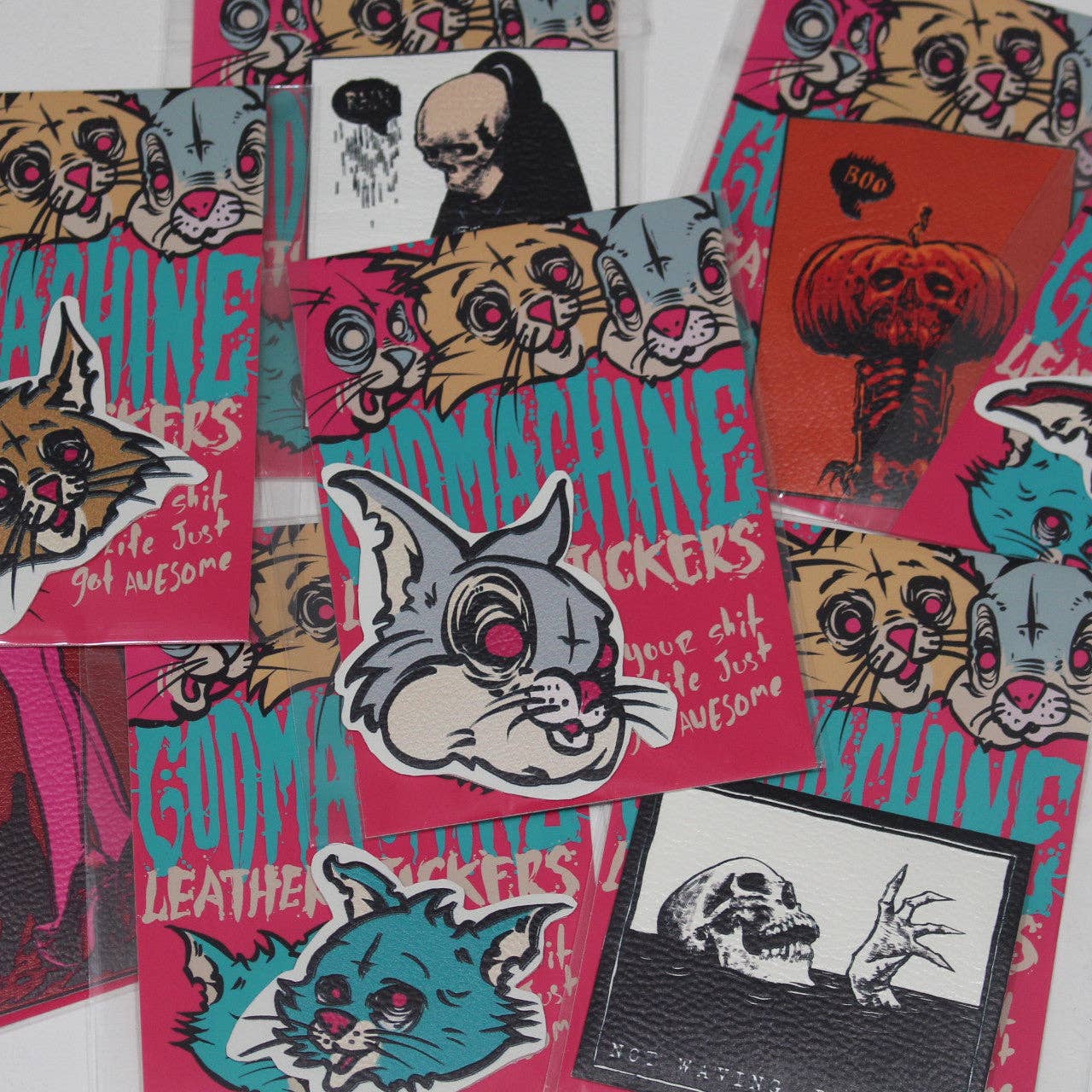 Godmachine - Wholesale Sticker - Leather Look Sticker Patch Assorted Designs4