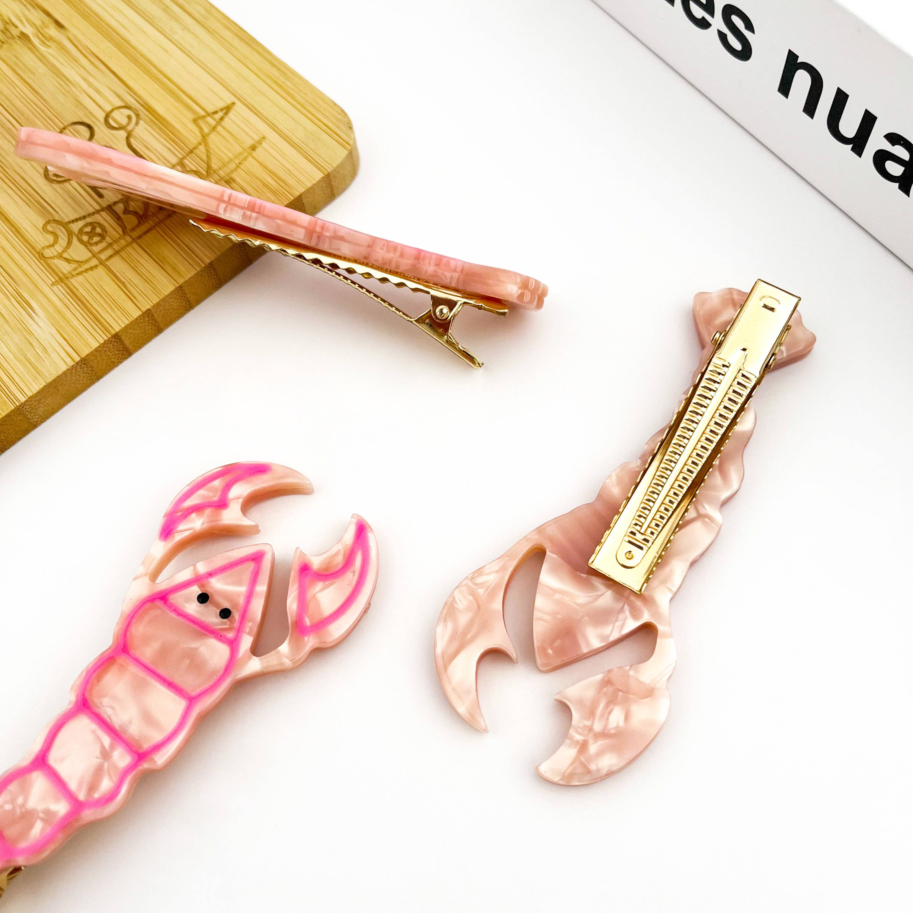 TheDivaSoap - Wholesale Hair Clip - Women's - Chunky Acetate Crawfish Hair Clip, Lobster Side Clip4