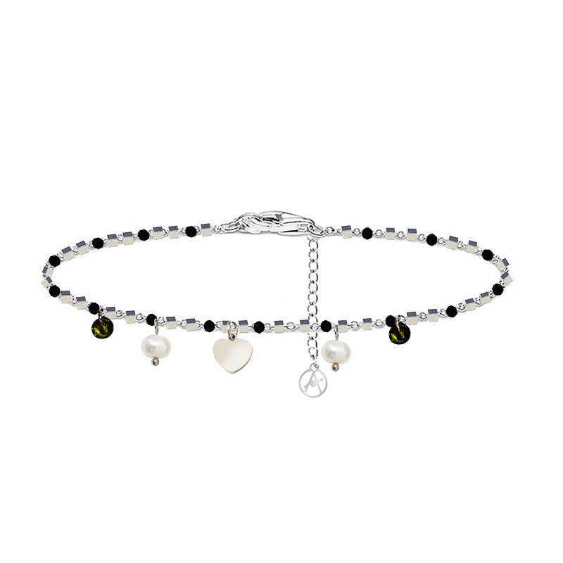 AMORINO SRL - Wholesale Charm/Dangle Bracelet - HEART & PEARL CHARM BRACELET WITH ZIRCONIA0