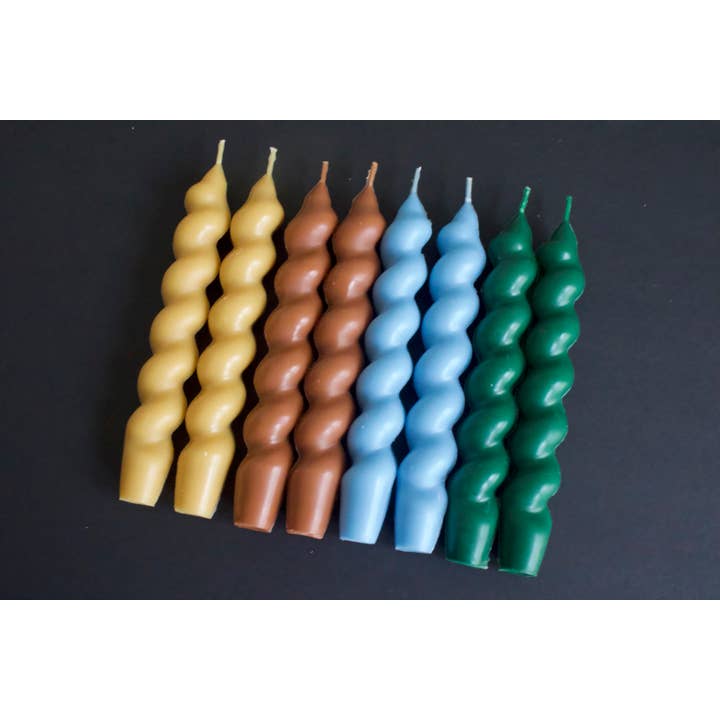 MarneyAsh – Vela/castiçal cónico por atacado – Conjunto de Velas Swirl Taper, 2pc Castiçais Torcido, Decoração de Casa2