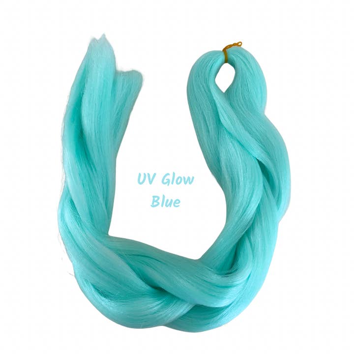 UV Glow (Blue) - braiding hair - 24 Inch - 100g for wholesale by Poppet Locks