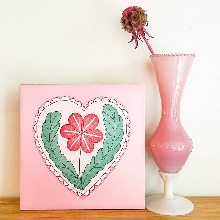 Studio Kvinna - Wholesale Wall Tile - Tile with heart and flower1