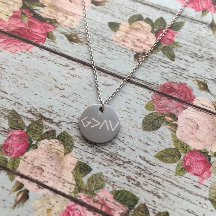 God Is Greater Than The Highs And Lows Necklace for wholesale by My Captured Journey