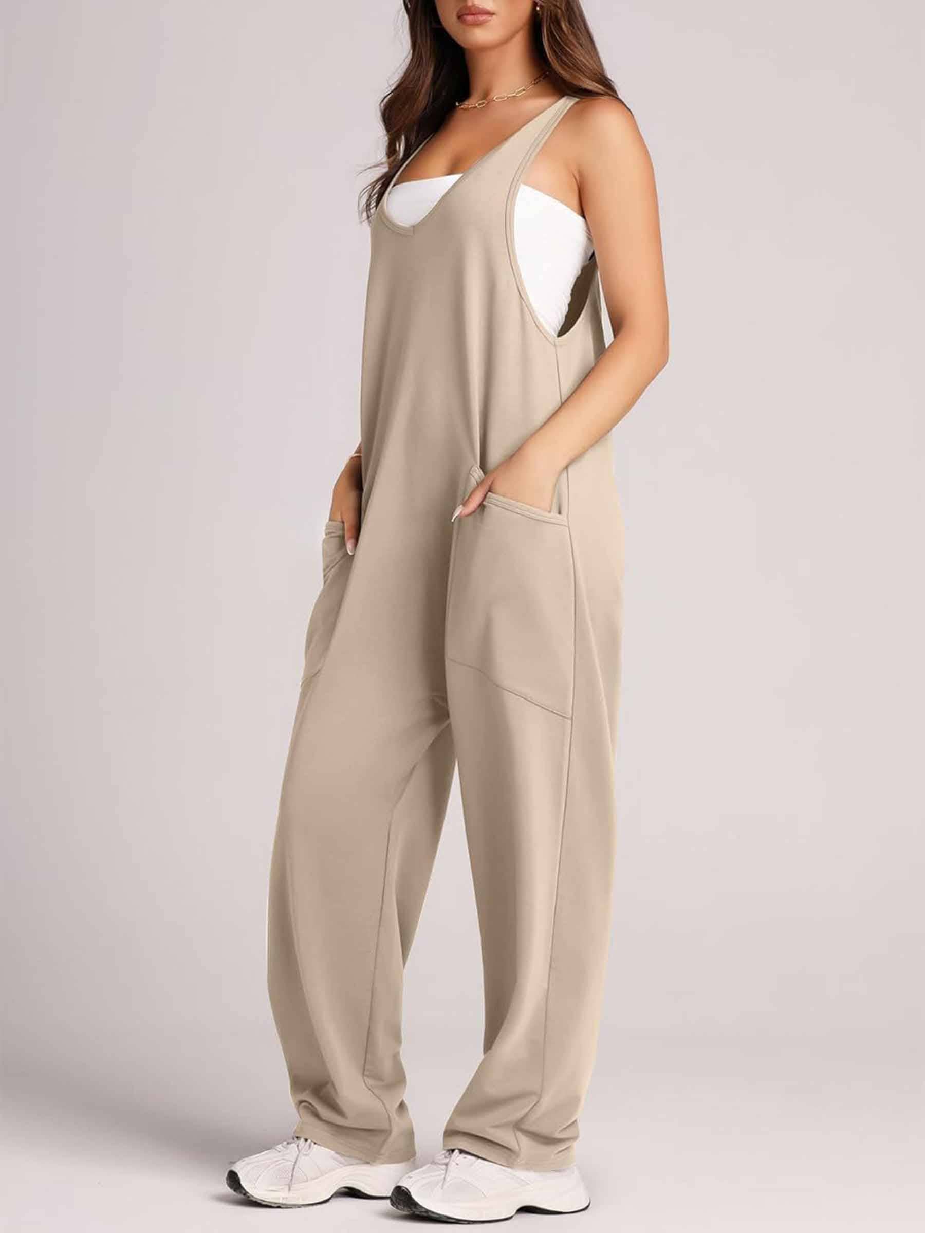 Wholesalesir - Wholesale Jumpsuit - Women's - Pocket Sleeveless Knit Jumpsuit Pants1