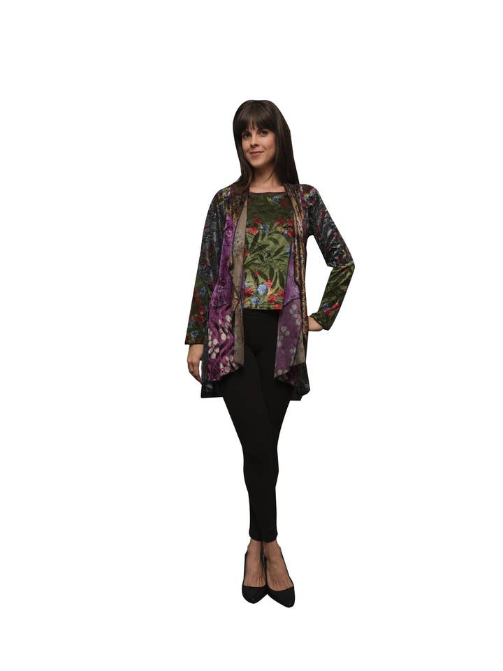 Ensemble deux pièces en faux velours pour la vente par Sacred Threads