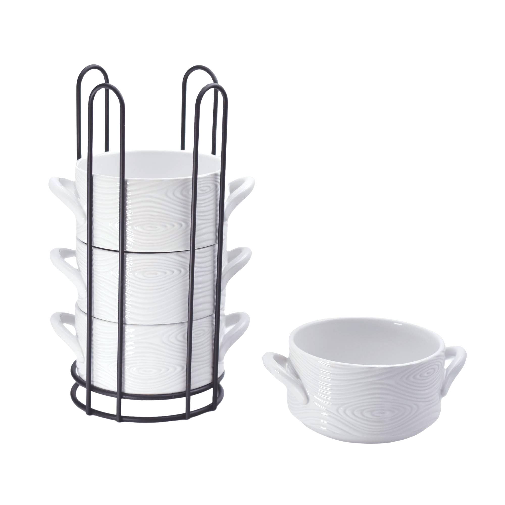 Temp-tations - Wholesale Bowl - Temp-tations Stoneware Stack-A-Bowls Set/4 bowls w/holder8