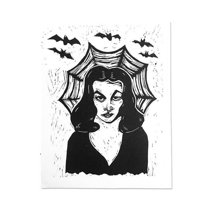 Horse & Hare - Wholesale Art Print - Vampira Linocut Art Print