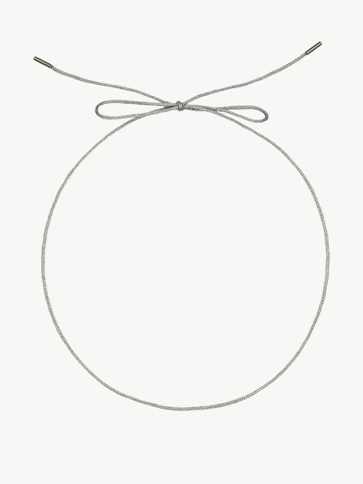 Colar de Cordão Lurex - Prata por atacado de All Is Rosie