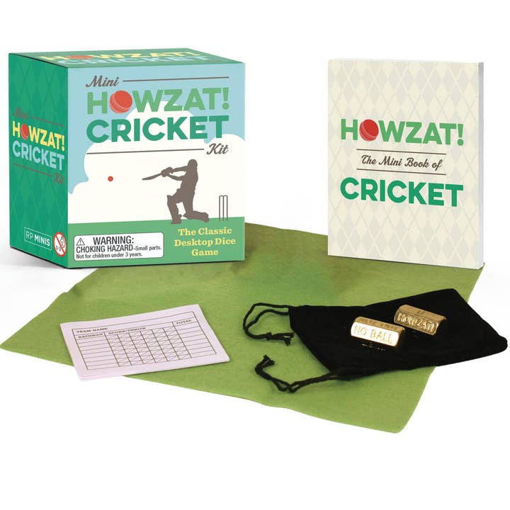 Hachette Book Group - Wholesale Gag Gift/Novelty Gift - Mini Howzat! Cricket Kit: The Classic Desktop Dice Game