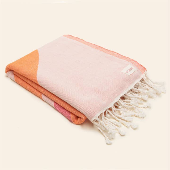 LA SOLEIL - Wholesale Beach towel - Saint-Tropez Rose & Orange Beach Towel8