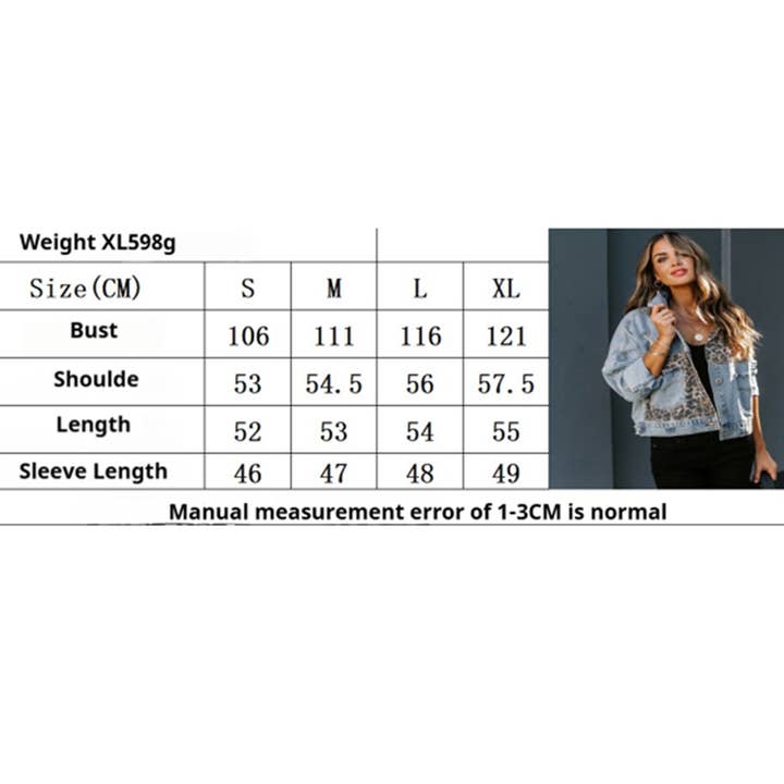 ACCITY - Wholesale Denim Jacket - Women's - Fashion Leopard Print Ripped Jean Jacket_CWOCO11934