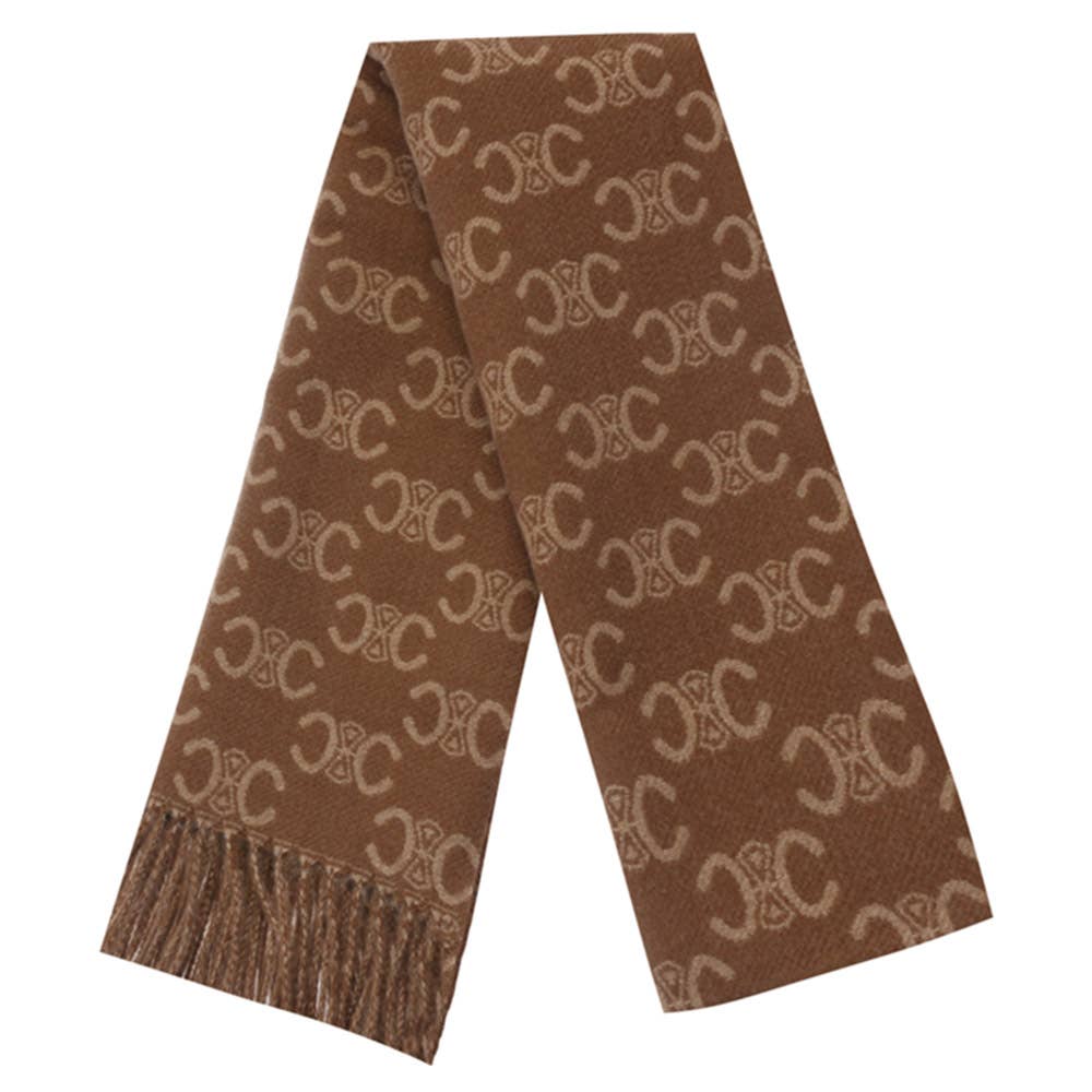 JOIA ACCESSORIES - Vente Écharpe – femme - ÉCHARPE OBLONGUE À FRANGES MONOGRAMME SIMBOL, LVSC 1532