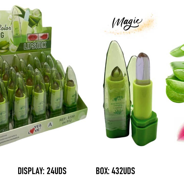 MAGIC LIPSTICK ALOE VERA STICK for wholesale by Yes Love Cosmetics