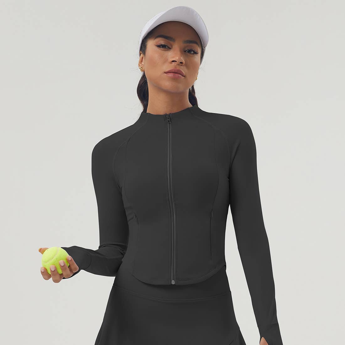 Sodalemon - Vente Veste de sport – femme - Veste de yoga fitness zippée avec trou pour le pouce pour femmes1