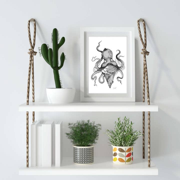 Illustrated postcard OCTO-CONE for wholesale by Atypik' Concept