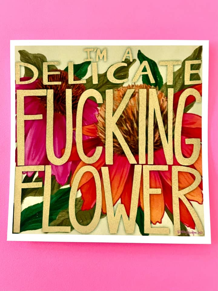 Sweary Affirmation 4” Prints - Unframed for wholesale by Unruly Wit