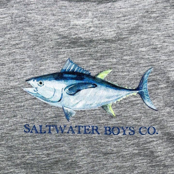 Grey Heather Tuna Graphic Tee for wholesale on Faire