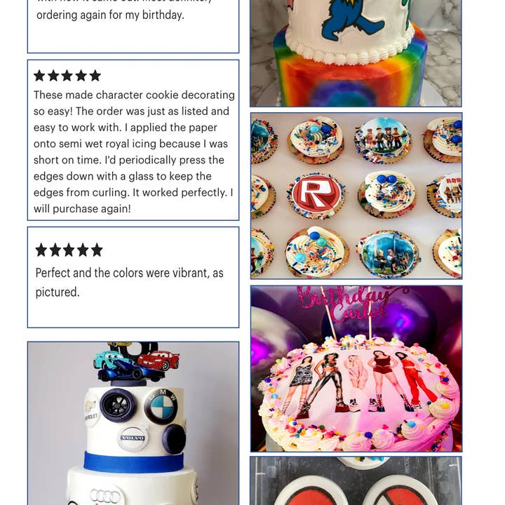 Edible Images Michigan - Wholesale Cake/cupcake topper - 50 ct. CHOOSE SIZE edible images for desserts, Easter theme2