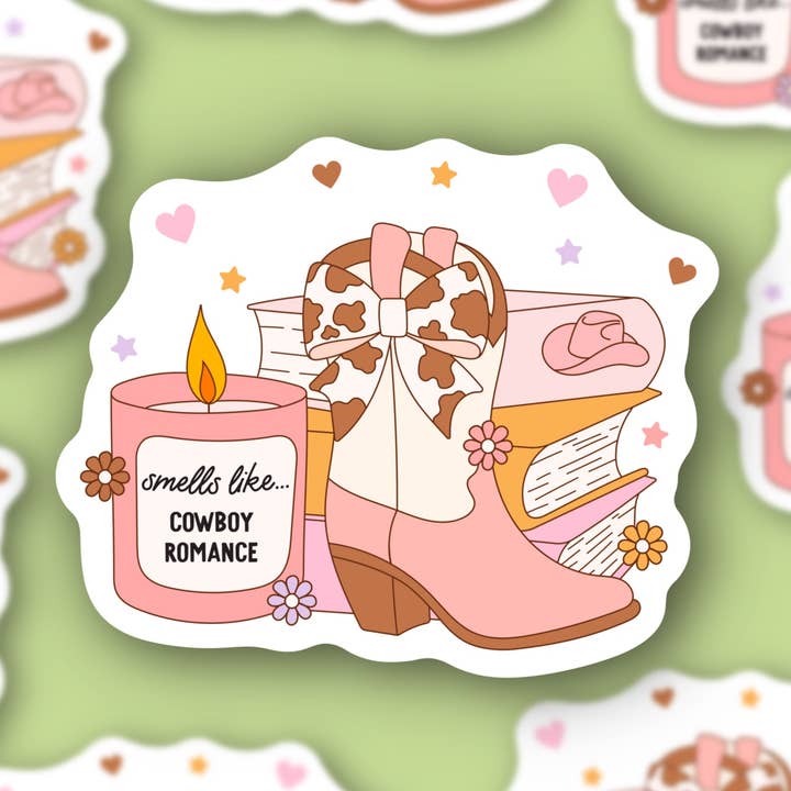 Buchaufkleber Cowboy Romance, Western Coquette für den Großhandel von Sage and Virgo